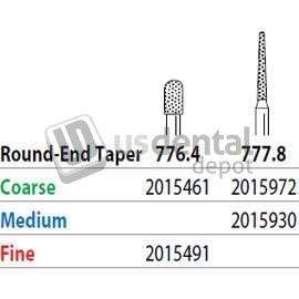 PREMIER Two Striper FG 777.8 Coarse Grit Diamond  Bur Round-End Taper. Pack of 5 - #2015972