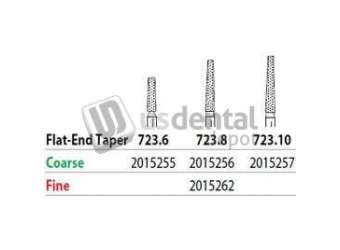 PREMIER Two Striper FG 723.10 Coarse Grit  Diamond Burs, Flat-End Taper. Pack of 5 - #2015257