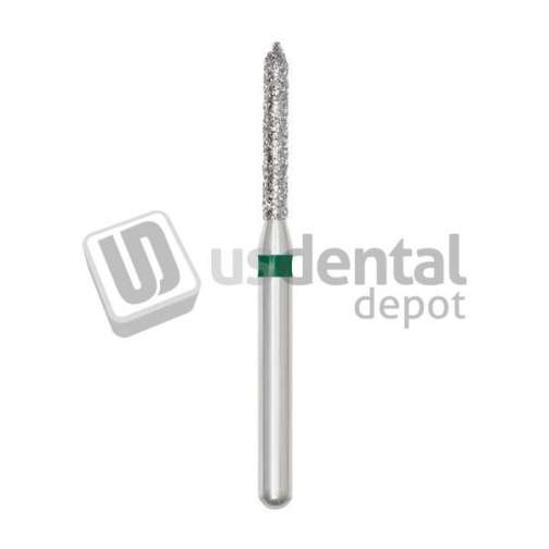 PREMIER Two Striper FG #250.8 Coarse Diamond Bur, Bevel-End Cylinder. Pack of 5 - #2015067