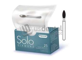 PREMIER Solo #1920 fine  Grit , football shaped diamond bur, single use. Package of 25 - #368020F