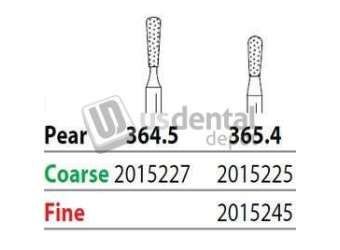 PREMIER Two Striper FG 364.5 Coarse Diamond Bur, Pear. Pack of 5 - #2015227