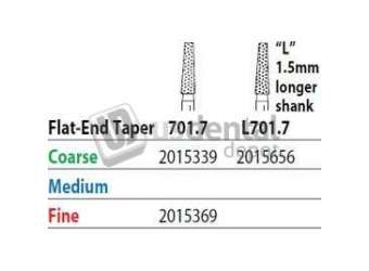 PREMIER Two Striper FG 701.7 Coarse Grit  Diamond Bur Flat-End Taper. Pack of 5 - #2015339