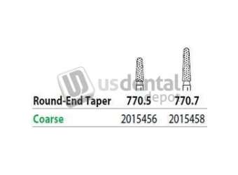 PREMIER Two Striper FG 770.5 Coarse Grit Diamond  Bur Round-End Taper. Pack of 5 - #2015456