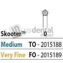 PREMIER Two Striper Skooter FG 0 (F0) Very Fine Diamond Bur Acorn shaped. Pack of 5 - #2015189