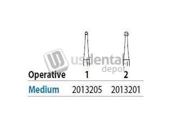 PREMIER Two Striper FG #2 Medium  Grit  Operative Diamond Bur. Pack of 5 - #2013201