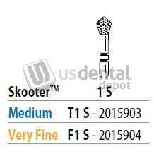 PREMIER Two Striper Skooter FG 1 (T1) S Medium Skooter Diamond Bur, Short Shank. Pack - #2015903