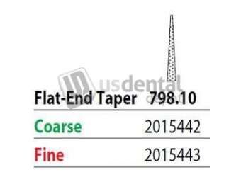 PREMIER Two Striper FG 798.10 Coarse Grit  Diamond Burs, Flat-End Taper. Pack of 5 - #2015442