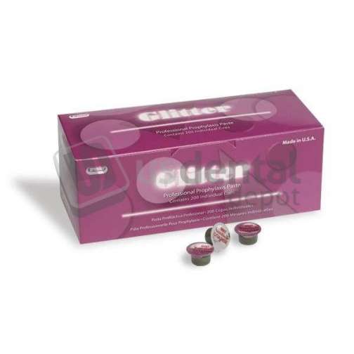 PREMIER Glitter Coarse  Grit , Cherry flavored Prophy Paste with Fluoride, Box of 200 - #9007414