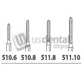 PREMIER Two Striper FG #511.10 Modified Beveled Cylinder Coarse Diamond Bur, Pack of 5 - #2015976