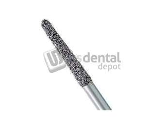 PREMIER Two Striper FG #250.11 Coarse Diamond Bur, Bevel-End Cylinder. Pack of 5 - #2015068