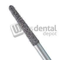 PREMIER Two Striper FG #250.11 Coarse Diamond Bur, Bevel-End Cylinder. Pack of 5 - #2015068