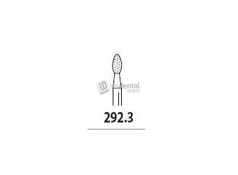 PREMIER Two Striper FG #292.3 football shaped fine diamond contouring bur, pack of 5 - #2015175