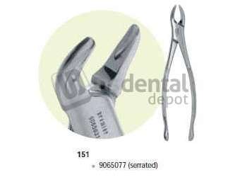 PREMIER  #151 Mandibular Extraction Forceps, Serrated, for Lower Roots - #9065077