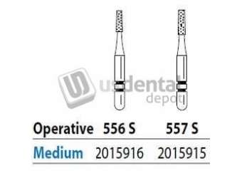 PREMIER Two Striper ShortCut FG 557 S Medium Diamond Bur, Operative, Short Shank. Pack - #2015915