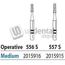 PREMIER Two Striper ShortCut FG 557 S Medium Diamond Bur, Operative, Short Shank. Pack - #2015915