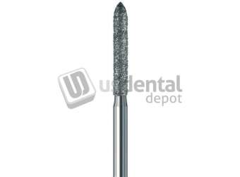 PREMIER Two Striper FG #250.8 Fine Diamond Bur, Bevel-End Cylinder. Pack of 5 - #2015087