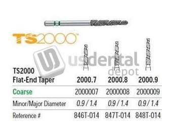 PREMIER TS2000 Speed Cut Diamond FG #2000.9 Flat End Taper Coarse Grit , pack of 5 - #2000009