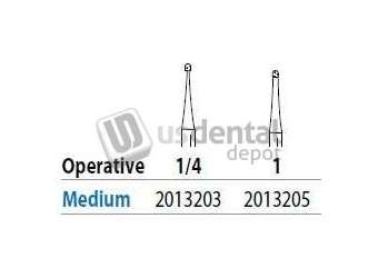 PREMIER Two Striper FG #1 Medium  Grit  Operative Diamond Bur. Pack of 5 - #2013205