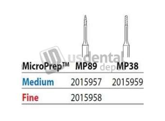 PREMIER Two Striper FG MP 38 Medium Diamond Burs, Micro-Prep. Pack of 5 - #2015959