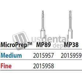 PREMIER Two Striper FG MP 38 Medium Diamond Burs, Micro-Prep. Pack of 5 - #2015959