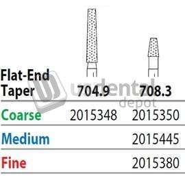 PREMIER Two Striper FG 708.3 Coarse Grit  Diamond Bur Flat-End Taper. Pack of 5 - #2015350