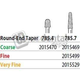 PREMIER Two Striper FG 785.7 Very Fine Diamond Bur Round-End Taper. Pack of 5 - #2015529