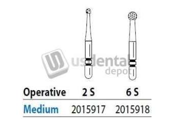 PREMIER Two Striper ShortCut FG 6 S Medium Diamond Bur, Operative, Short Shank. Pack - #2015918