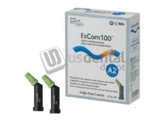 SPIDENT - EsCom100 A2 capsules 20/box. Light-CuRED Restorative Nano Hybrid Composite - # SPCA2