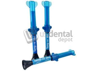 SPIDENT - Temp.ro Temporary Filling Material - BLUE shade, 3 x 3 Gm. Syringes - # SP07B