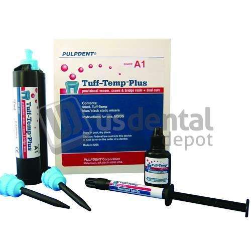 PULPDENT Tuff-Temp Plus A2 Cartridge Kit. Provisional Veener, Crown and Bridge Resin - #TTPA2