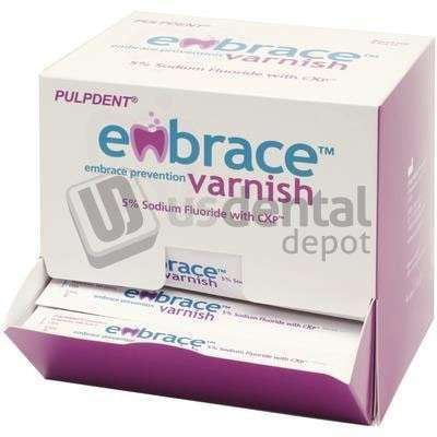 PULPDENT Embrace Varnish, 5% Sodium Fluoride with CXP - 50 x 0.4 mL Unit Doses. CXP - #FV50