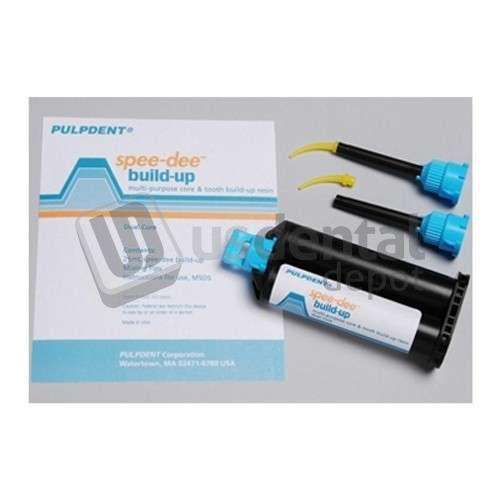 PULPDENT Spee-Dee Build-up material, 25mL automix cartridge & 20 mix tips. Dual cure - #SBU