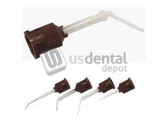 PULPDENT Activa Automix Tips with Long Narrow Intraoral Tips 50/Pk. BROWN/CLEAR. *For - #AD50R