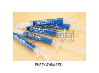 PULPDENT Etch-Rite Empty 3ml Syringes, box of 5 - 3 ml EMPTY syringes - #SY-ET3