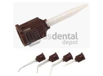 PULPDENT Activa Automix Tips BROWN/CLEAR 50pk . *For use with 2.5ml, 5ml and 10ml 1:1 - #AS50