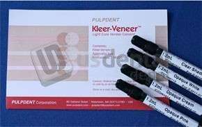 PULPDENT Kleer-Veneer Kleer-Veener - CLEAR Shade Refill. Light Cure Veneer Cement - #KV1