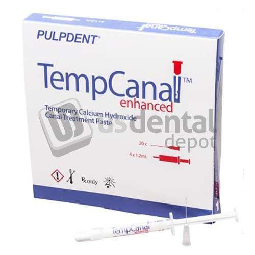 PULPDENT TempCanal Enhanced Calcium Hydroxide canal treatment paste kit, 4 x 1.2mL - #TE4