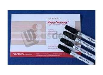 PULPDENT Kleer-Veneer Kleer-Veener - Opaque PINK Shade Refill. Light Cure Veneer Cement - #KV3