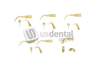 WOODPECKER - DTE Ultrasonic Scaler Gold Tips ASSORTED – 6/Pk. Includes: 1 x Perio scaling - # DARTG-6