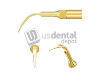 WOODPECKER - DTE Ultrasonic Scaler Gold Tips GD4T – 5/Pk. Supragingival Scaling Tips - # GD-4T
