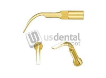 WOODPECKER - DTE Ultrasonic Scaler Gold Tips GD2T – 5/Pk. Supragingival Scaling Tips - # GD-2T