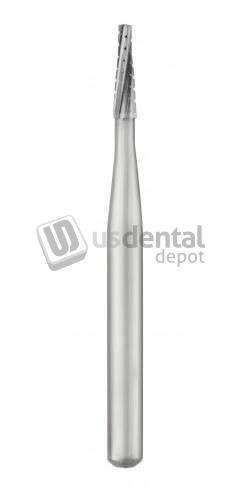 SS WHITE - FG #1558 SS (Short Shank) Straight Round End Crosscut Fissure Carbide - #13581