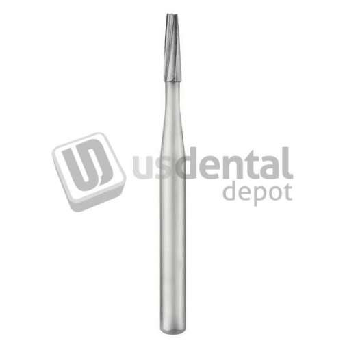 SS WHITE - FG #171S Taper Fissure Plain Carbide Bur, 100pk. Short shank, clinic - #13173