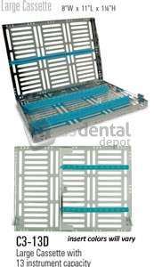 NORDENT Large, 13 Instrument plus 4in x 8in  open area Sterilization Cassette - #C3-13D3