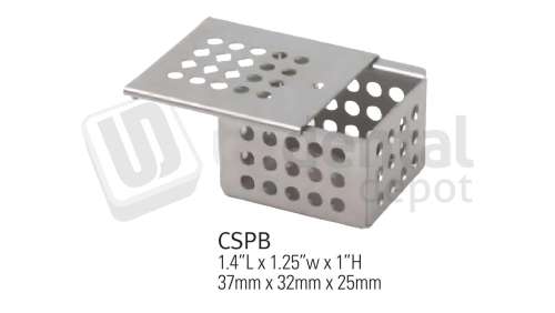 NORDENT Small Stainless Steel Parts Box for Cassette, 1.4in L x 1.25in W x 1in H - #CSPB