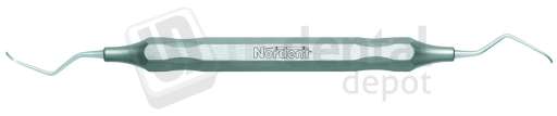 NORDENT #1/2 Double End Barnhart Curette with DuraLite Hex Handle - #ESCBH1-2