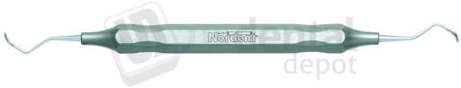 NORDENT #13/14 Double End McCall Curette (Rounded Toe) with DuraLite Hex Handle - #ESCMC13-14