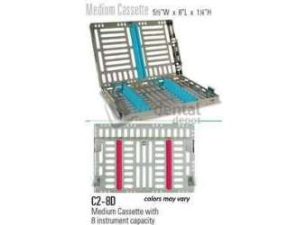 NORDENT Sterilization Cassette, Stainless Steel, Easy-open, Side Spring Latches - #C2-8D2