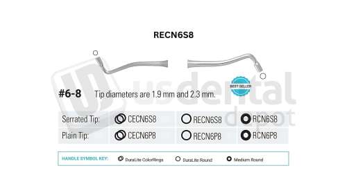 NORDENT #6-8 (1.9mm-2.3mm) Double End Condenser (BLACK's #1-2 Plugger) - #RECN6S8