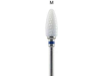 JSP - WHITE Zirconia Head - 6mm Diameter Cross Cut Bur Medium # BS6310   #ZF060SC REPLACED by  #ZF060CE